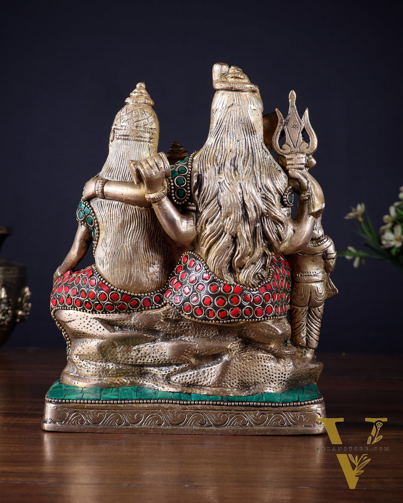 Brass Shiv Parivar idol | 8" Height