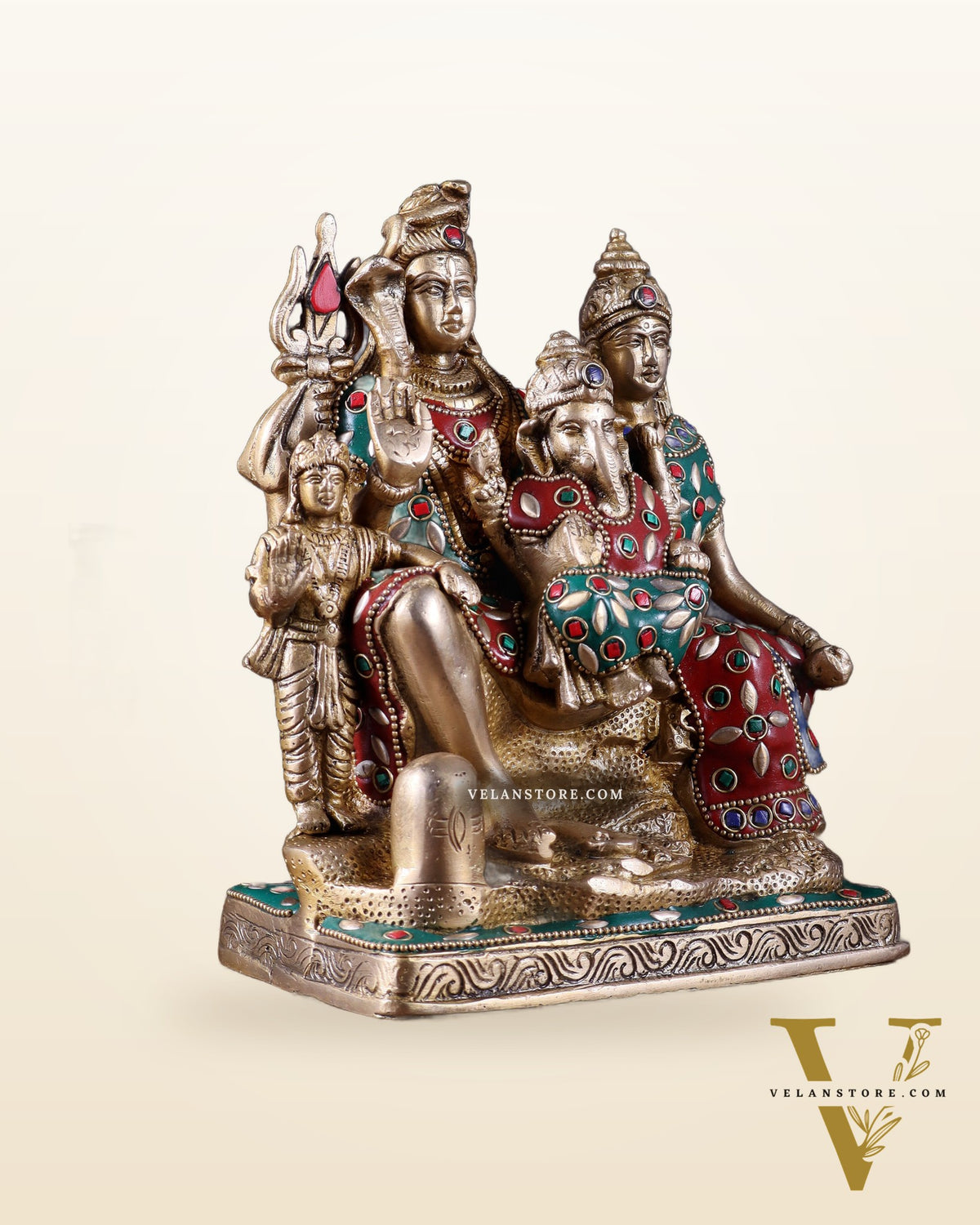 Brass Shiv Parivar idol | 8" Height