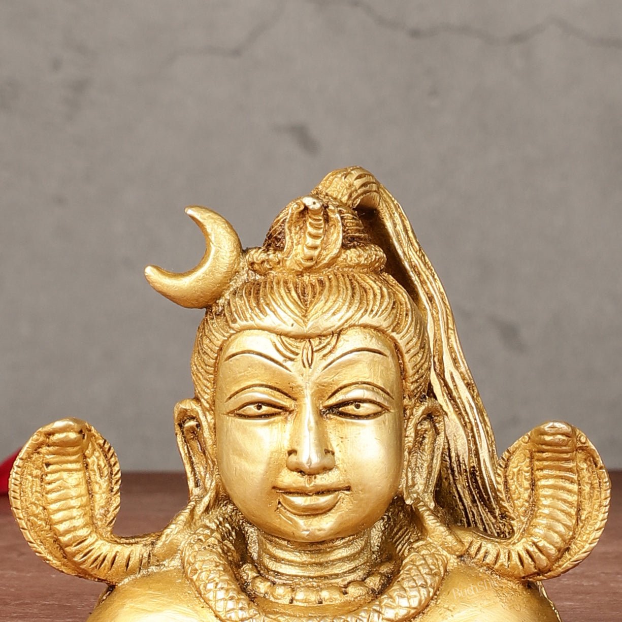 Brass Shiva Bust Face Idol - 4-inch
