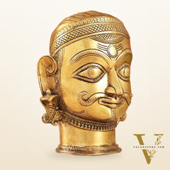 Brass Shiva head mahakaal statue mukhalingam