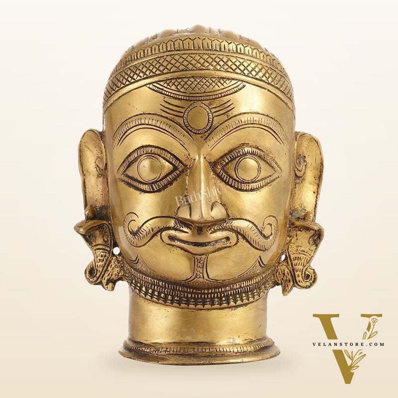 Brass Shiva head mahakaal statue mukhalingam