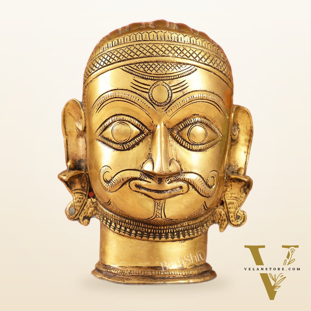 Brass Shiva head mahakaal statue mukhalingam