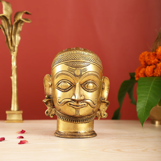 Brass Shiva head mahakaal statue mukhalingam