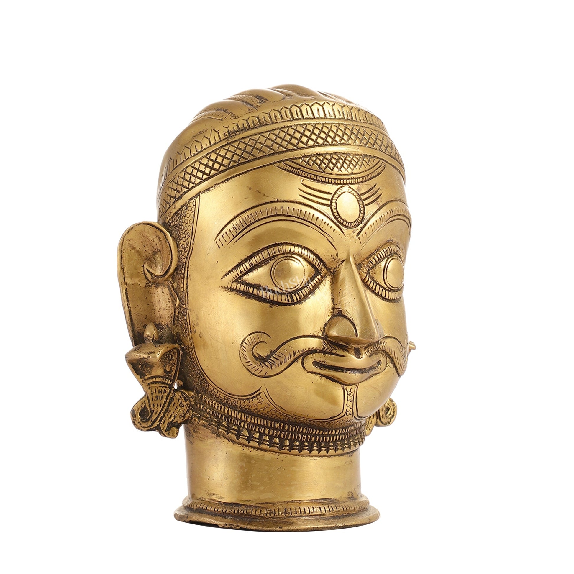 Brass Shiva head mahakaal statue mukhalingam