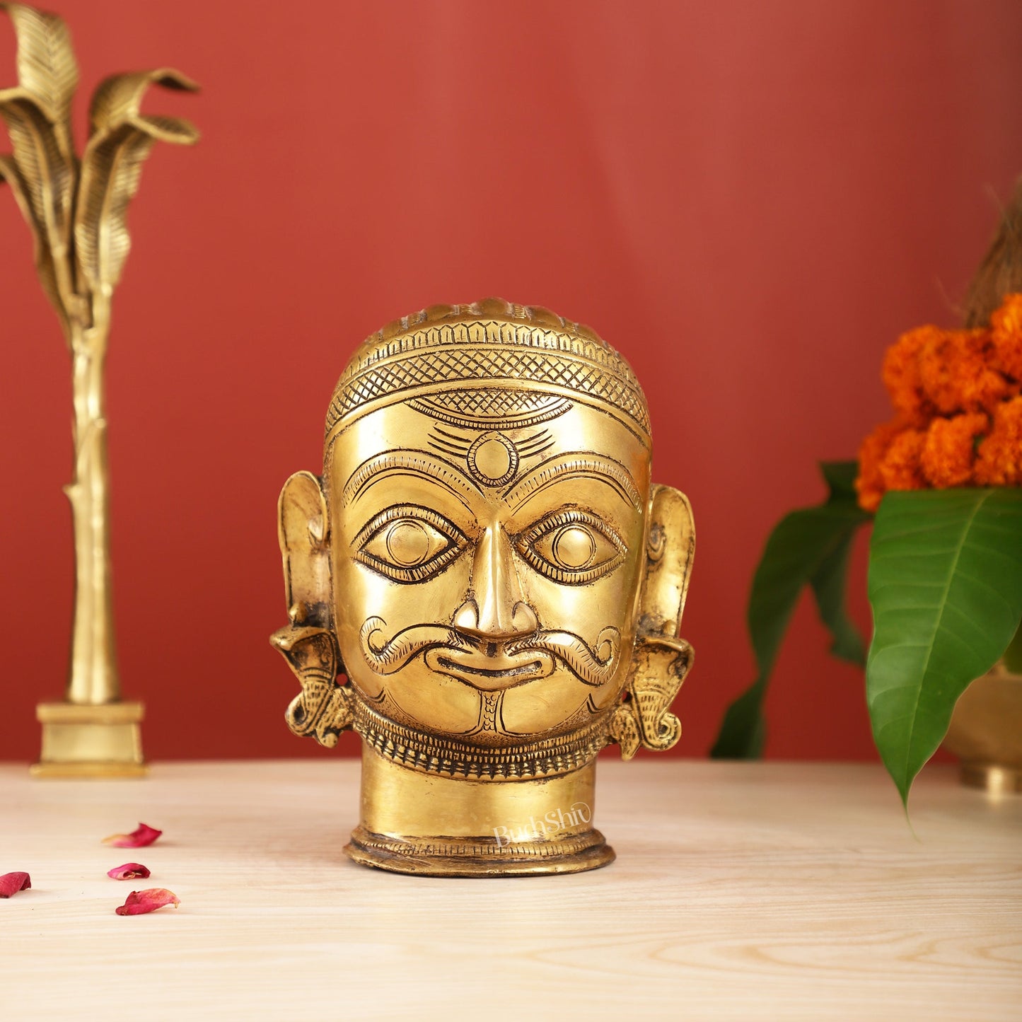 Brass Shiva head mahakaal statue mukhalingam