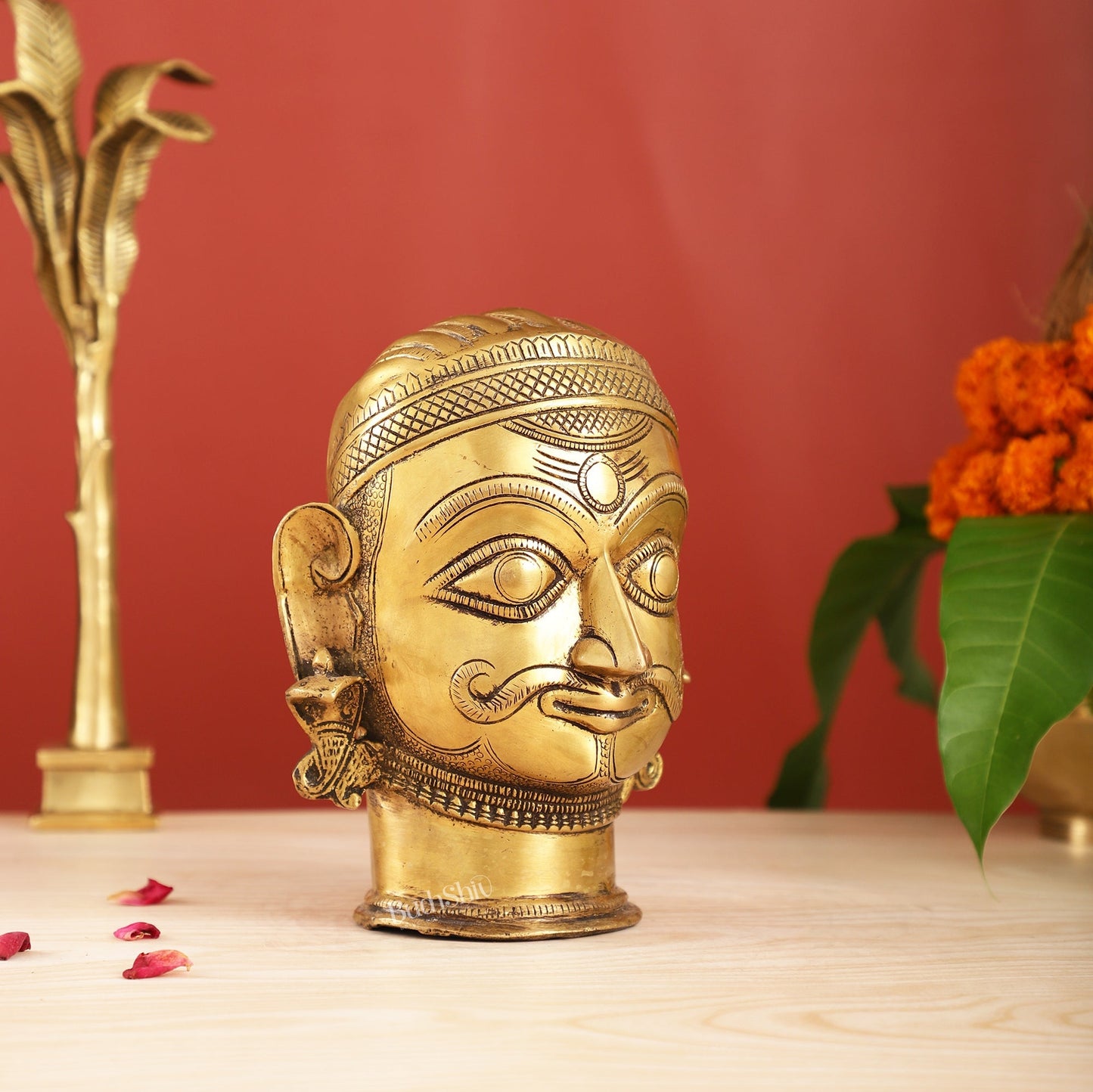 Brass Shiva head mahakaal statue mukhalingam