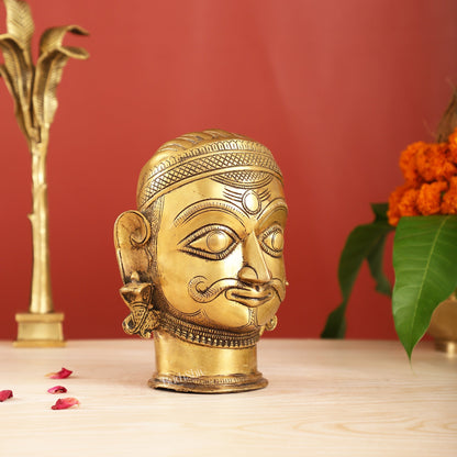 Brass Shiva head mahakaal statue mukhalingam