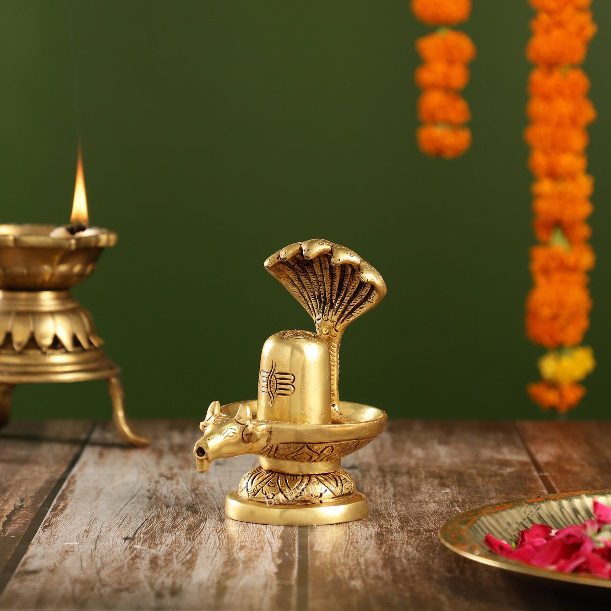 Brass Shiva Lingam  | 5.5" Height