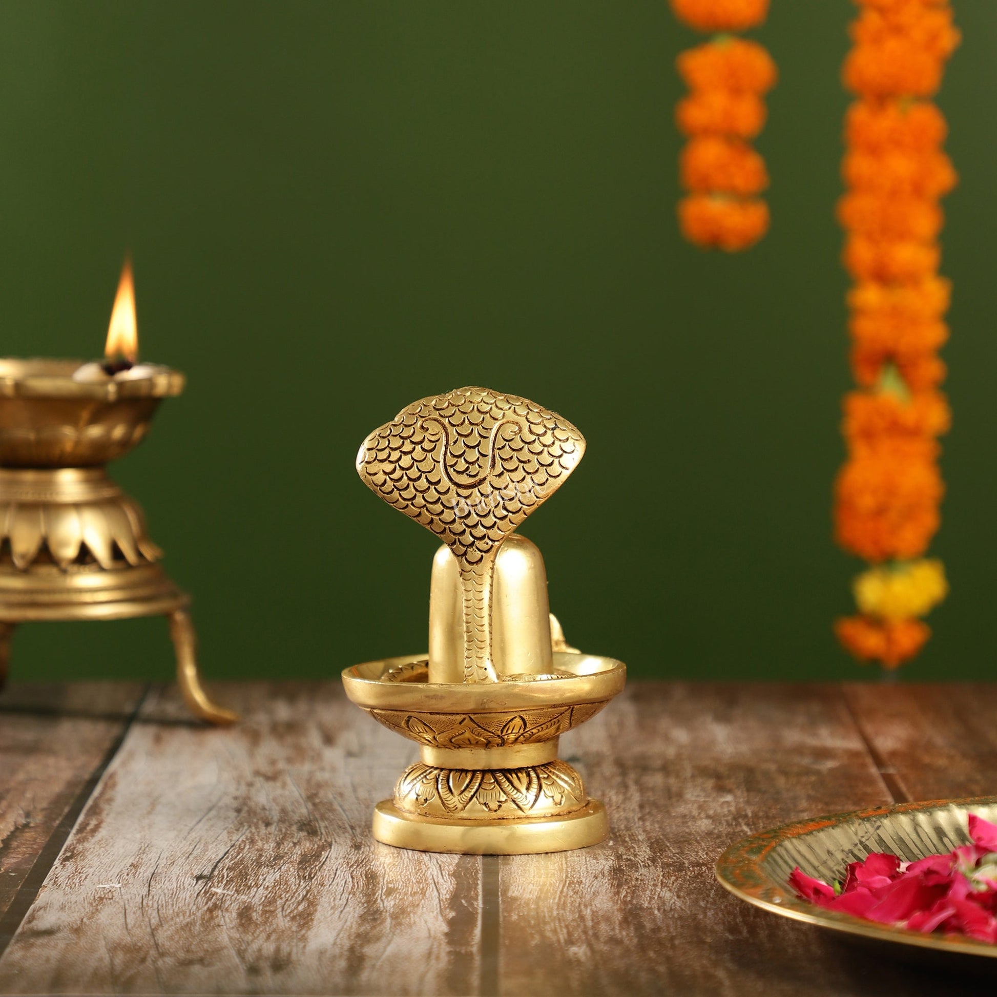 Brass Shiva Lingam  | 5.5" Height