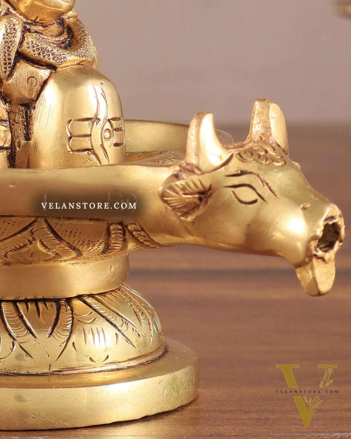 Brass Shiva Lingam with Shiva Face | 5.5" Height