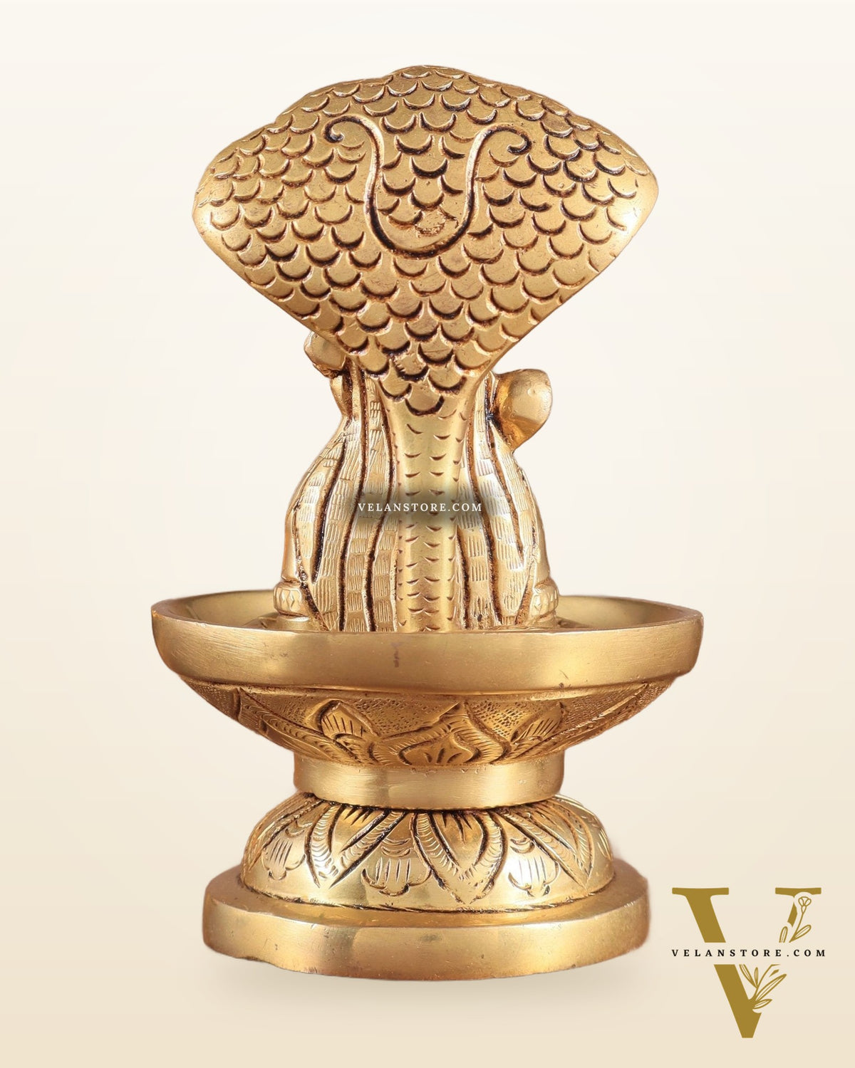 Brass Shiva Lingam with Shiva Face | 5.5" Height