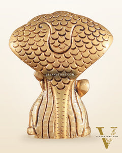 Brass Shiva Lingam with Shiva Face | 5.5" Height