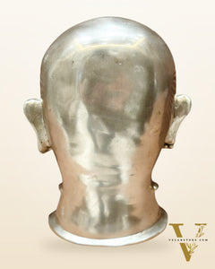 Brass Shiva Mukhalingam Face Statue silver plated 10 inch
