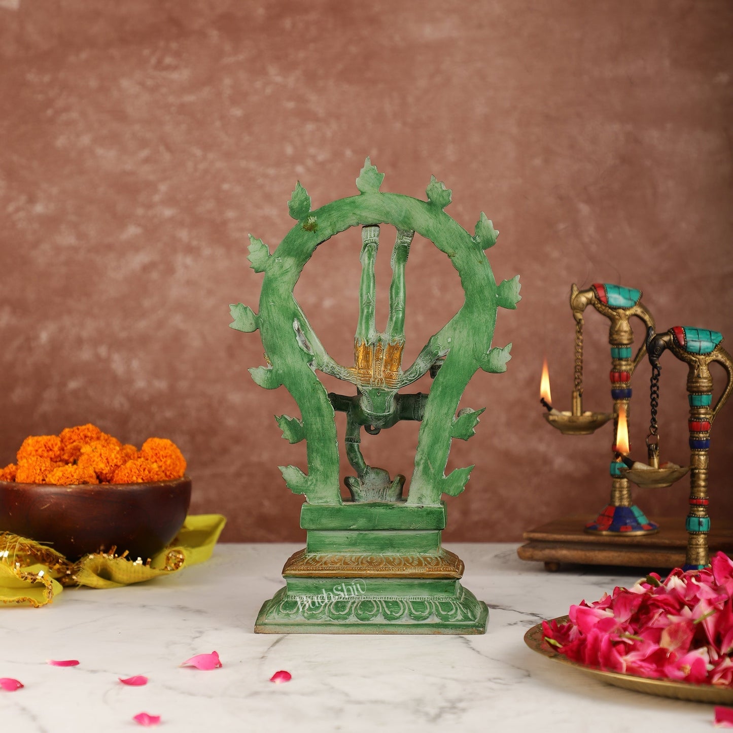 Brass Shiva Nataraja in Vrischikasana 12 inch