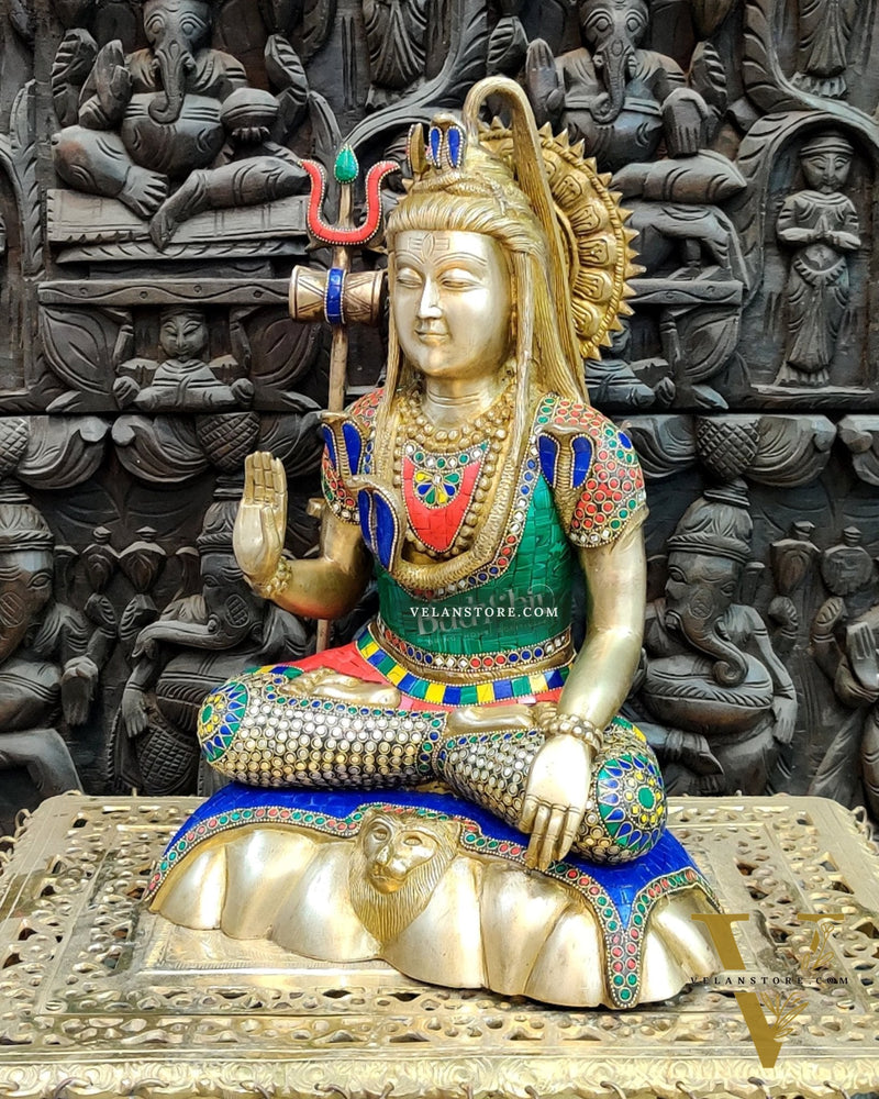 Brass Shiva Statue 17"