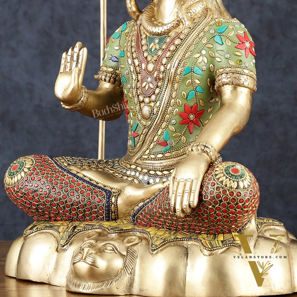 Brass Shiva Statue 20 inch Stonework
