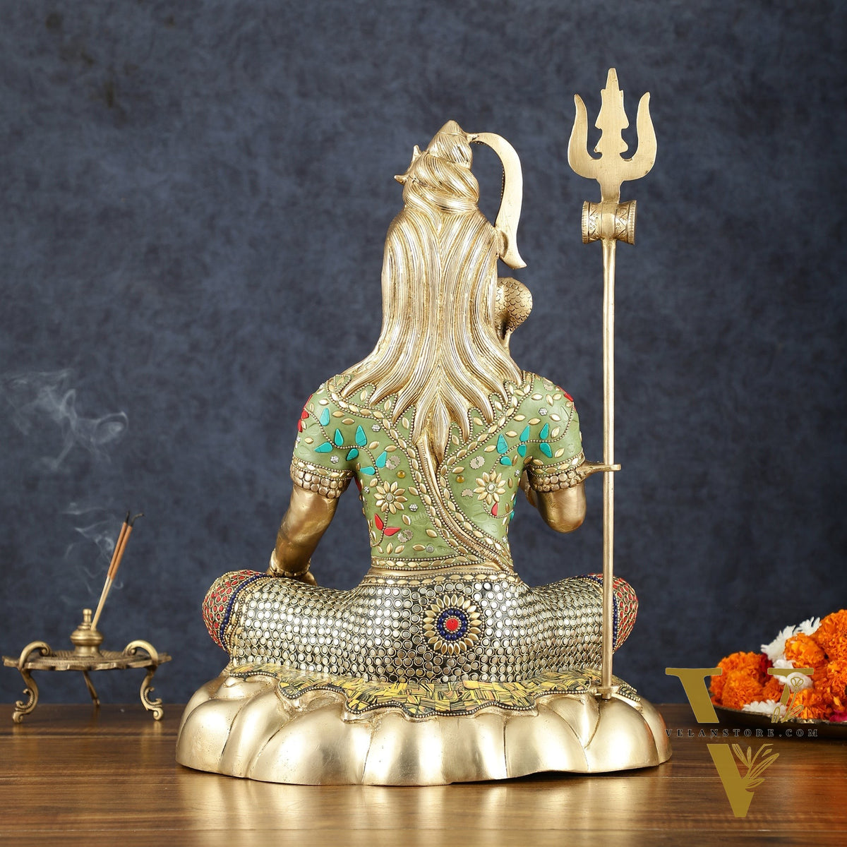 Brass Shiva Statue 20 inch Stonework