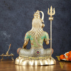 Brass Shiva Statue 20 inch Stonework