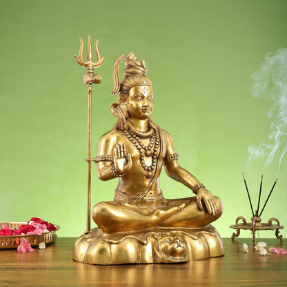 Brass Shiva Statue 20 inch