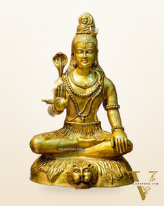 Brass Shiva statue 3 feet 35 inches Golden