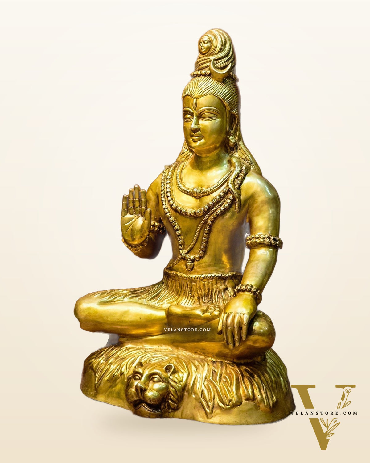 Brass Shiva statue 3 feet 35 inches Golden