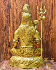 Brass Shiva statue 3 feet 35 inches Golden