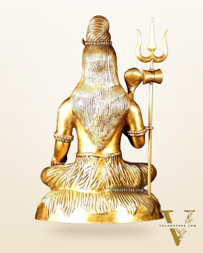 Brass Shiva statue 3 feet 35 inches Golden