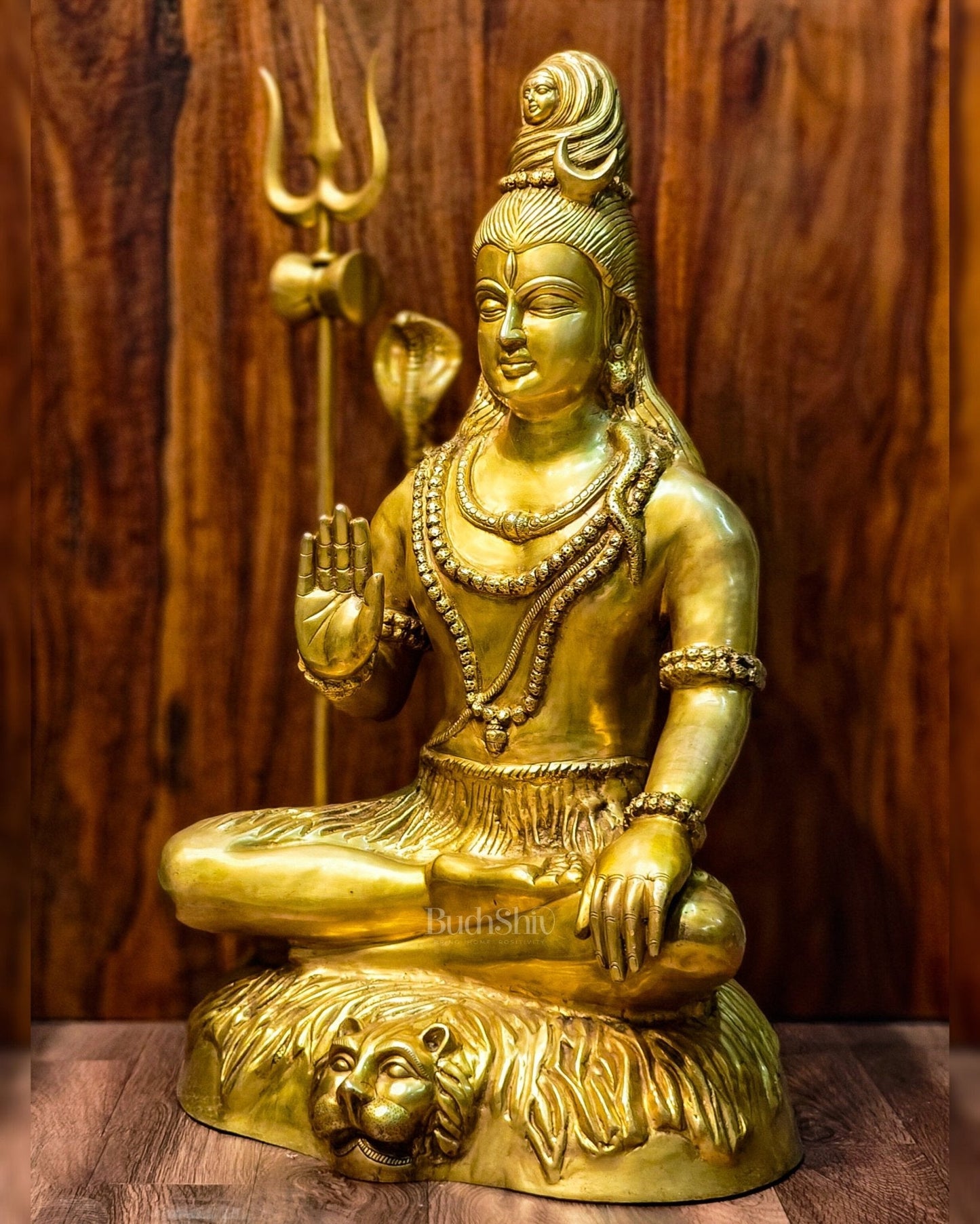 Brass Shiva statue 3 feet 35 inches Golden