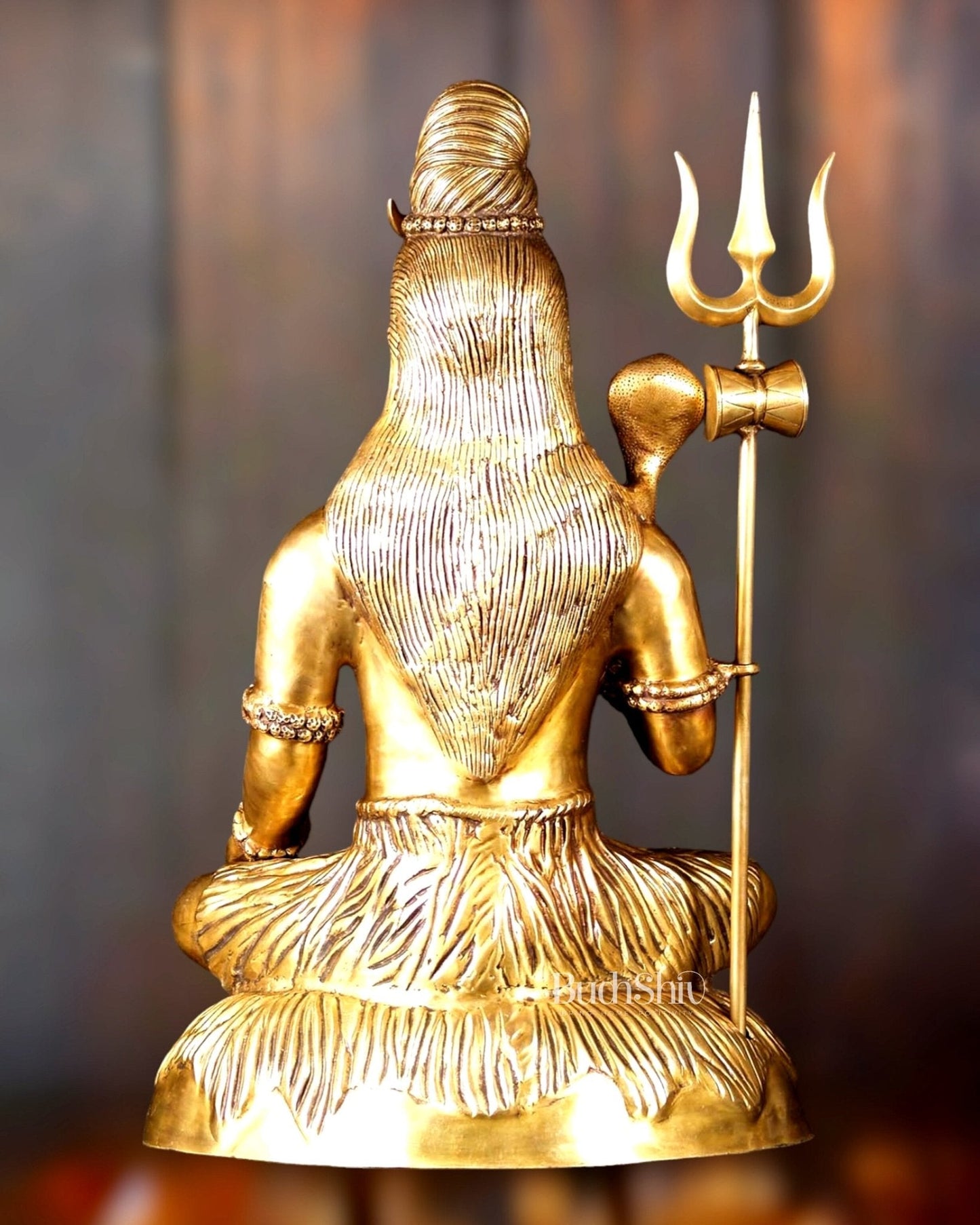 Brass Shiva statue 3 feet 35 inches Golden