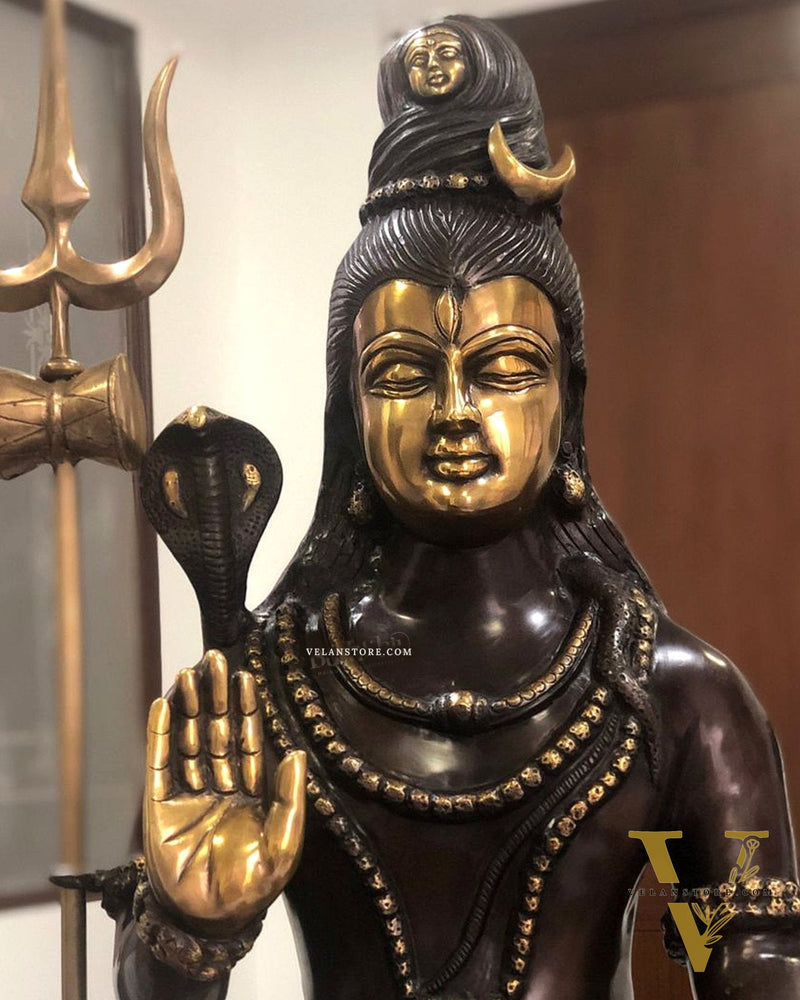Brass Shiva statue 3 feet 35 inches