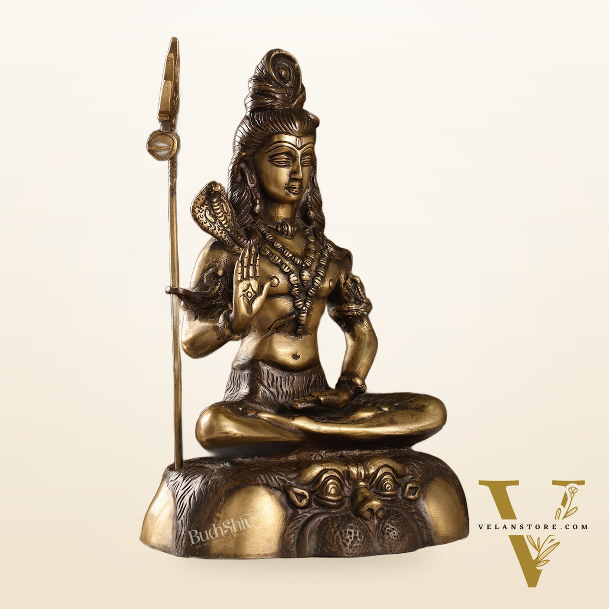 Brass Shiva Statue Duel tone 13"