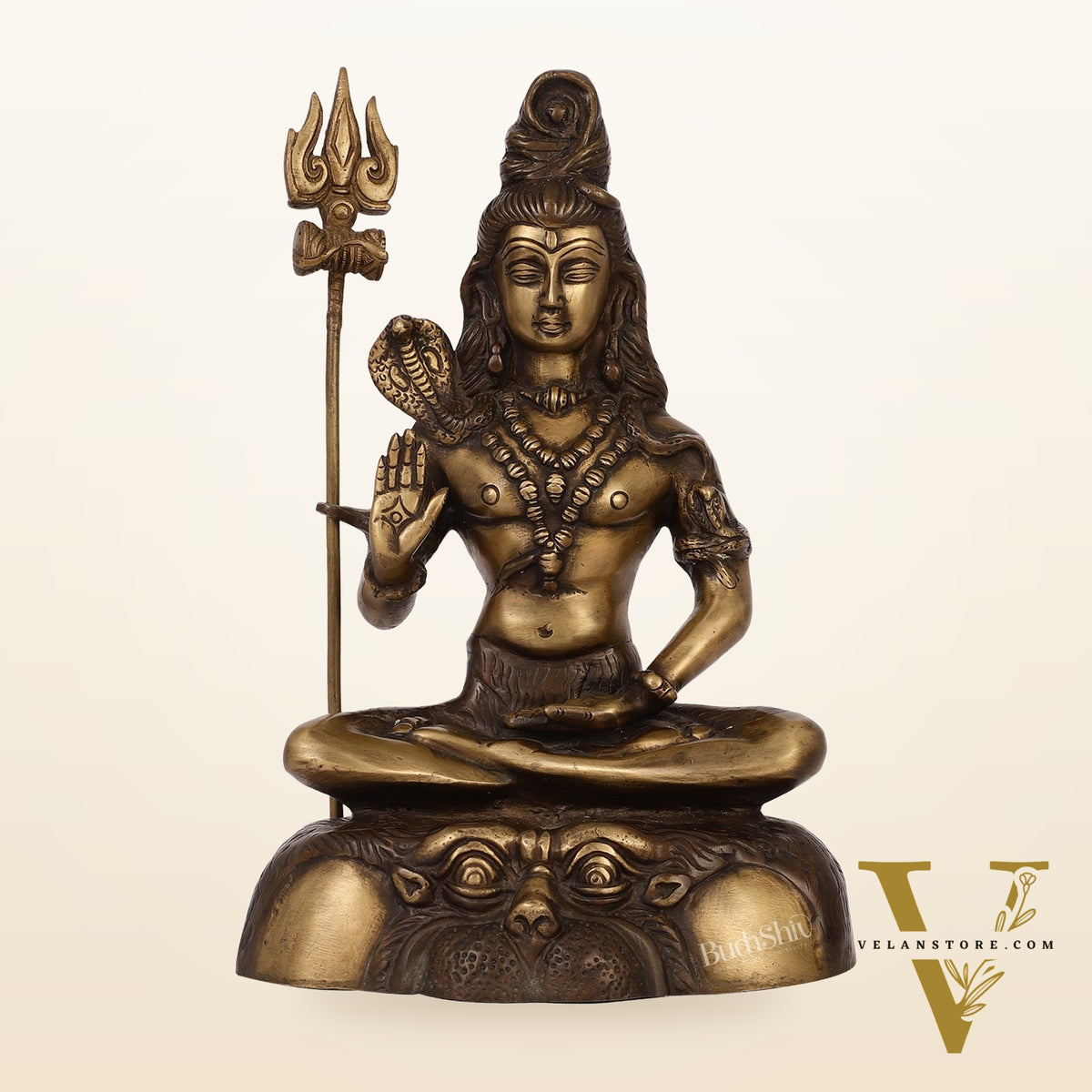 Brass Shiva Statue Duel tone 13"