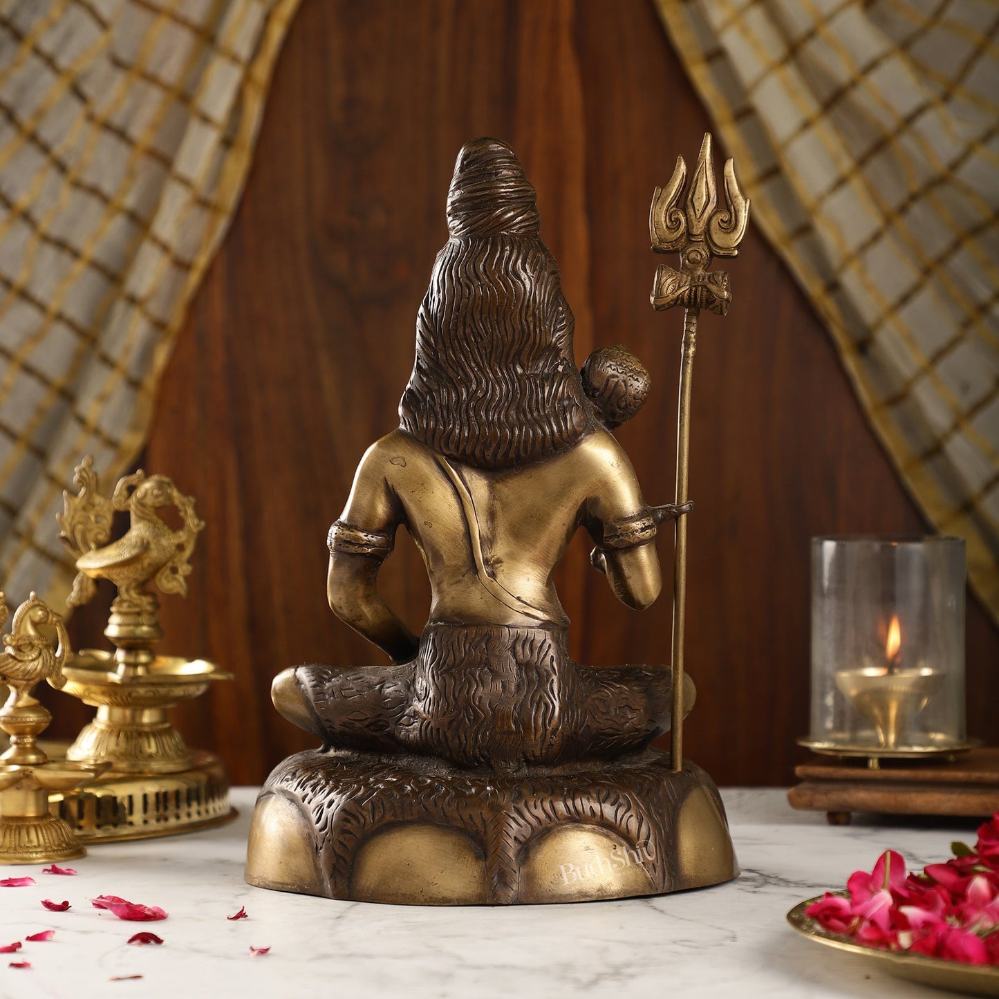 Brass Shiva Statue Duel tone 13"