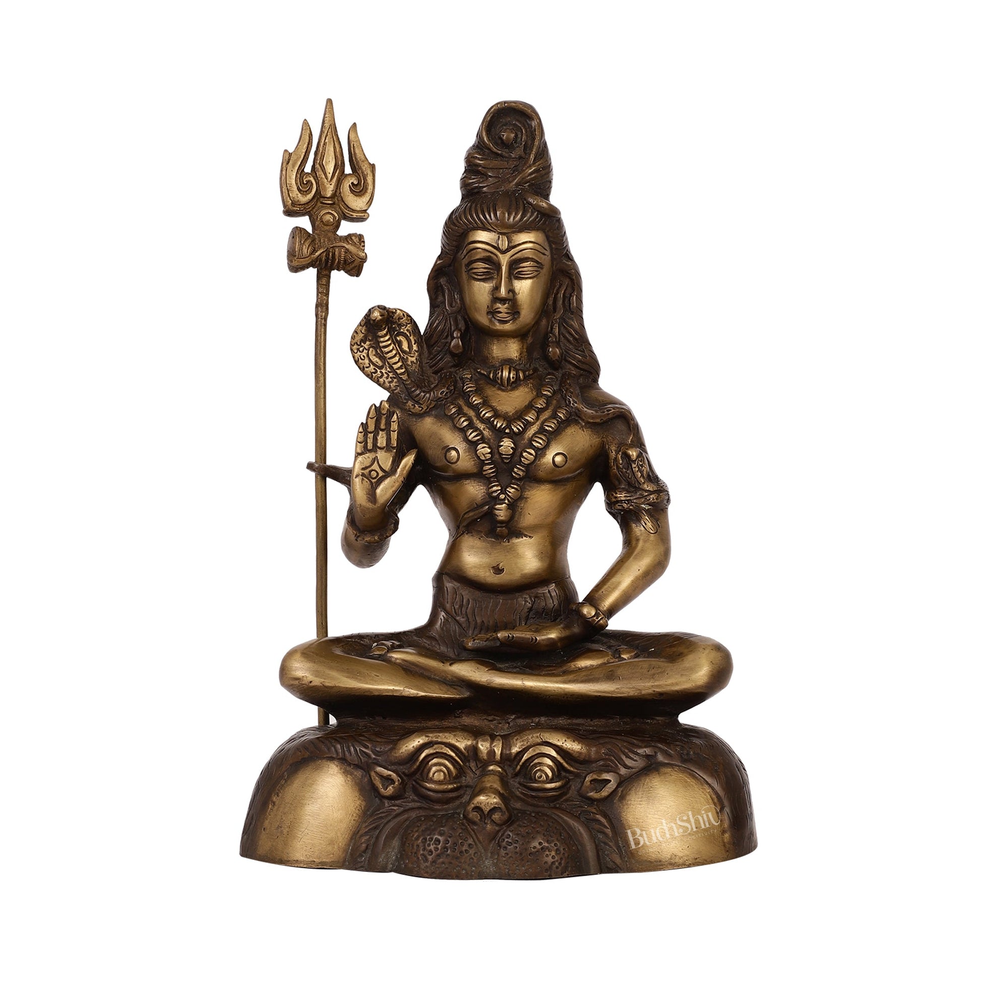 Brass Shiva Statue Duel tone 13"