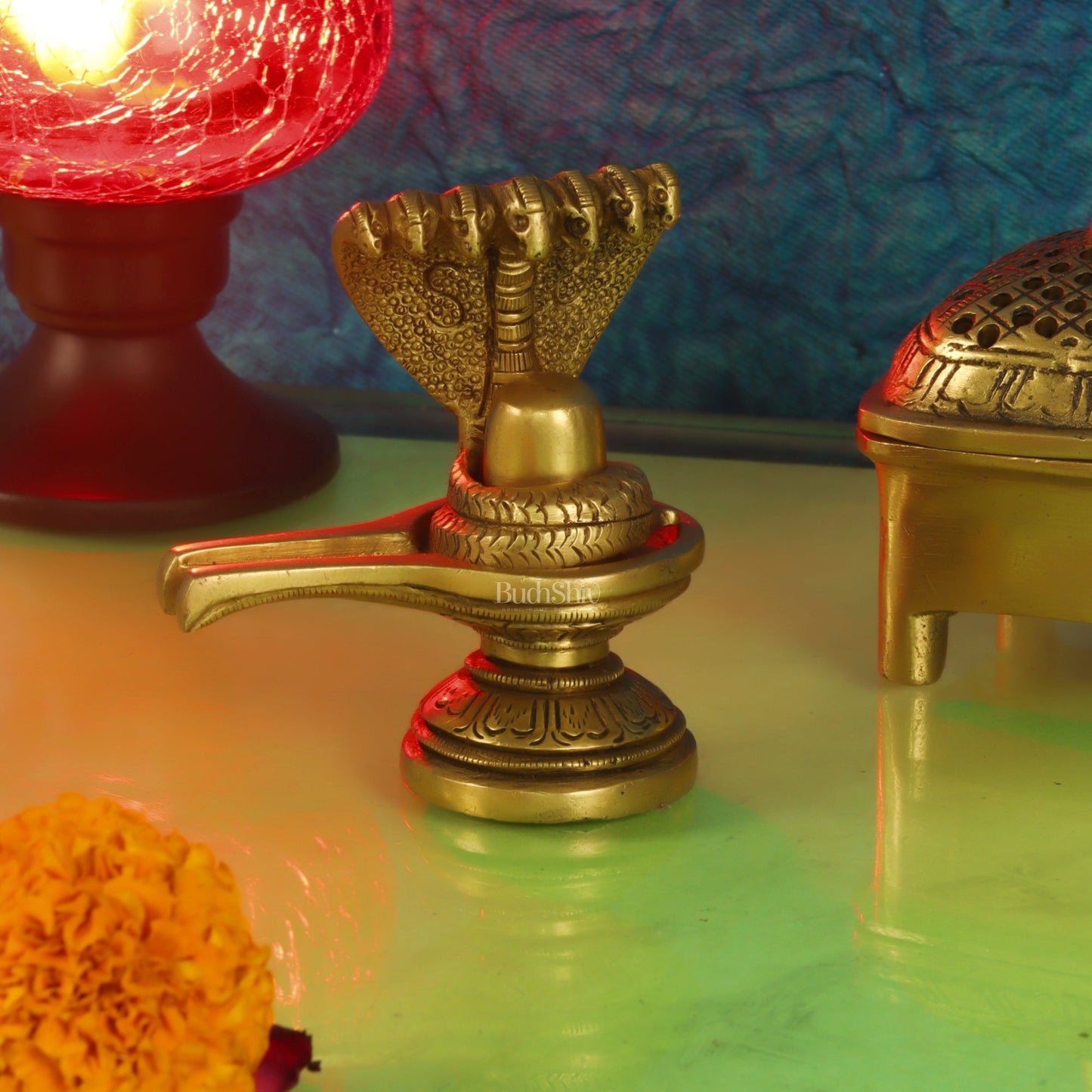 Brass Shivling 4"