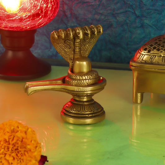 Brass Shivling 4"