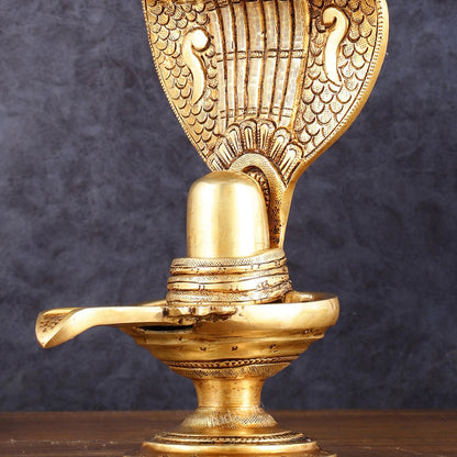 Brass Shivling 8 "