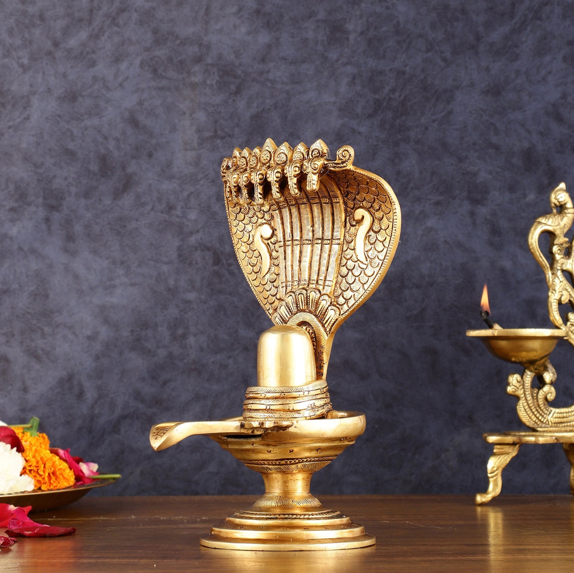 Brass Shivling 8 "