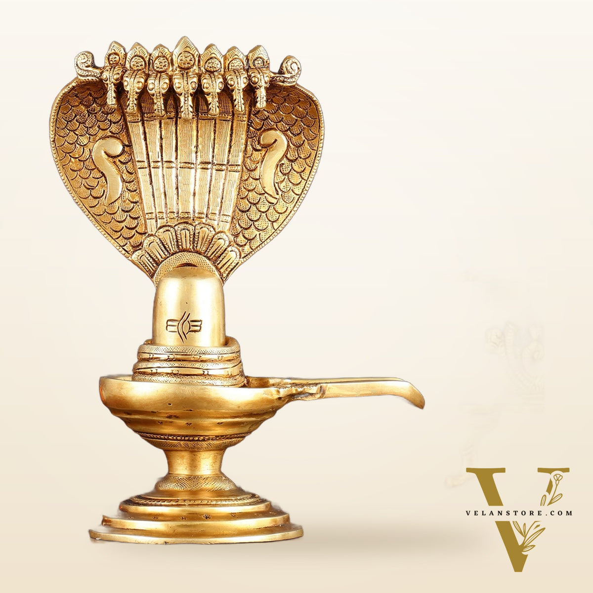 Brass Shivling 8 "