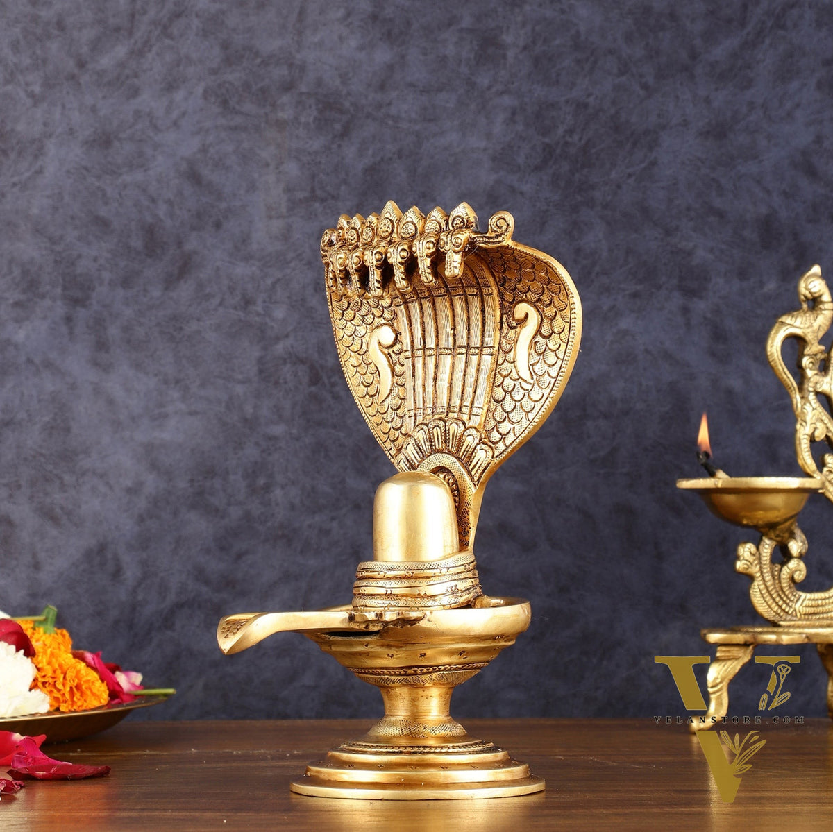 Brass Shivling 8 "