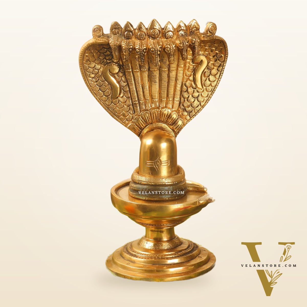 Brass Shivling 8 "