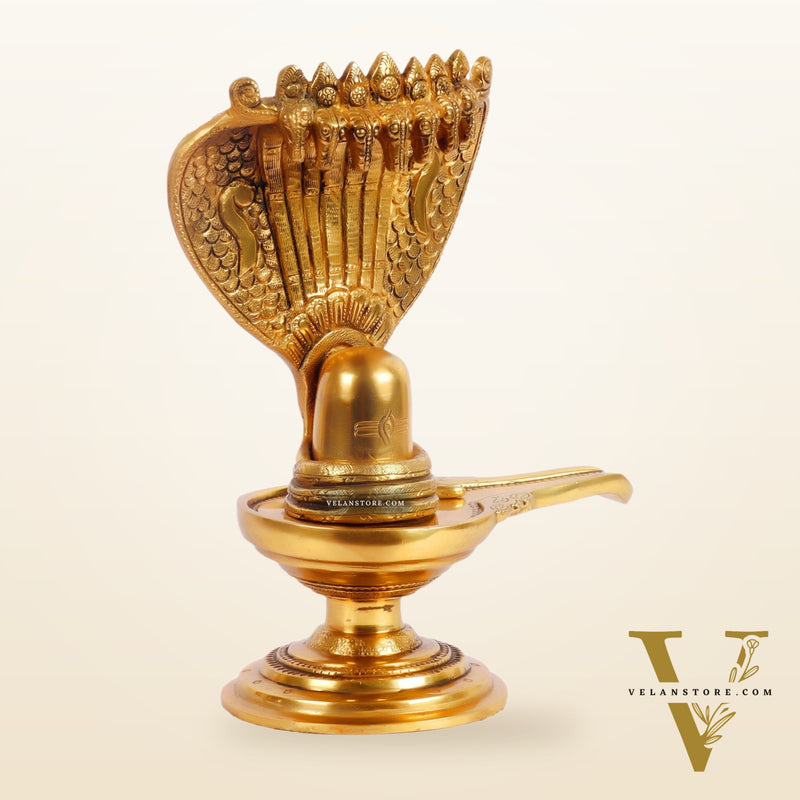 Brass Shivling 8 "