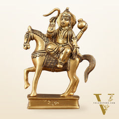Brass Shukra Grah Idol (Planet Venus) for Pooja & Vastu - 6.5 Inch Height
