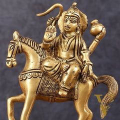Brass Shukra Grah Idol (Planet Venus) for Pooja & Vastu - 6.5 Inch Height