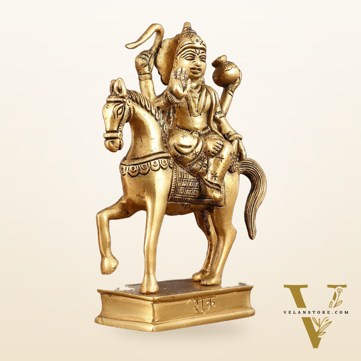 Brass Shukra Grah Idol (Planet Venus) for Pooja & Vastu - 6.5 Inch Height