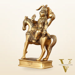 Brass Shukra Grah Idol (Planet Venus) for Pooja & Vastu - 6.5 Inch Height