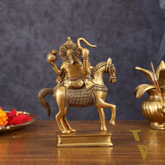 Brass Shukra Grah Idol (Planet Venus) for Pooja & Vastu - 6.5 Inch Height
