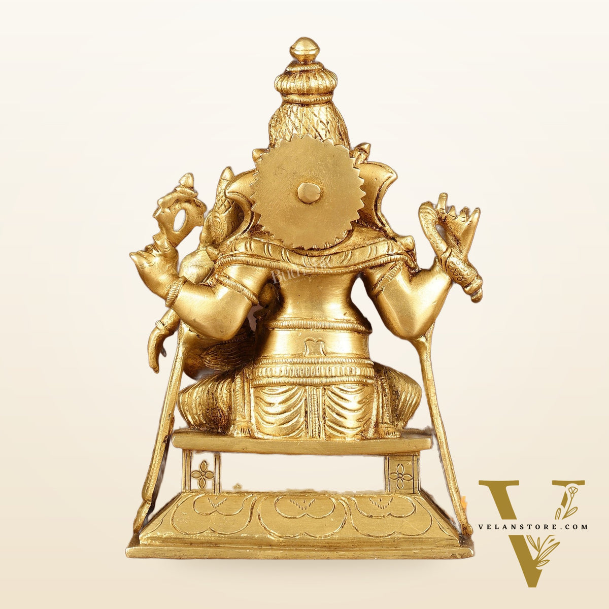 Brass Siddhi Ganesha Uchista Ganapati Murti | Height: 7 inch