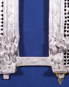 Brass silver plated Handcrafted Prabhavali 12.5" x 5.5" wall hanging