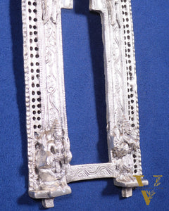 Brass silver plated Handcrafted Prabhavali 12.5" x 5.5" wall hanging